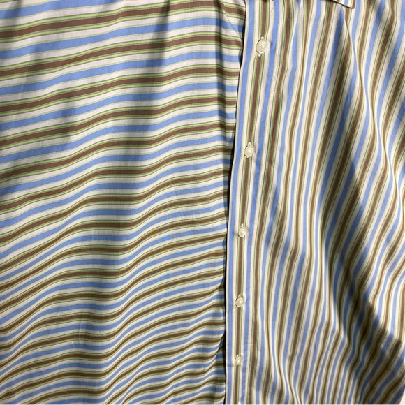 Kuhlman striped dress shirt size 40 men 100% cotton made in Turkey long‎ sleeve - Picture 3 of 10